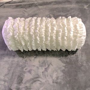 White Ruffled Pillow